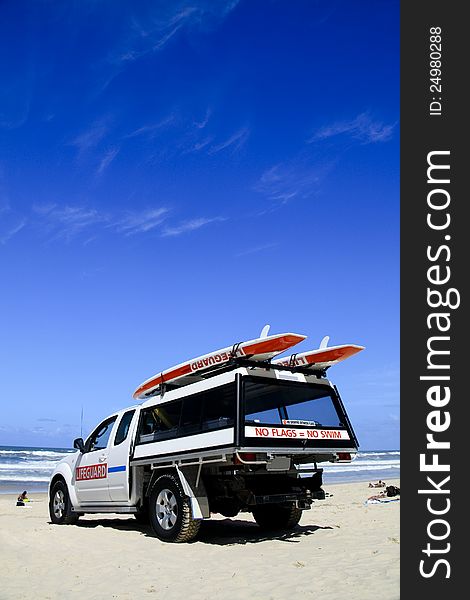 Life Saver pickup truck in Surfers Paradise, Gold Coast, Australia. Life Saver pickup truck in Surfers Paradise, Gold Coast, Australia.