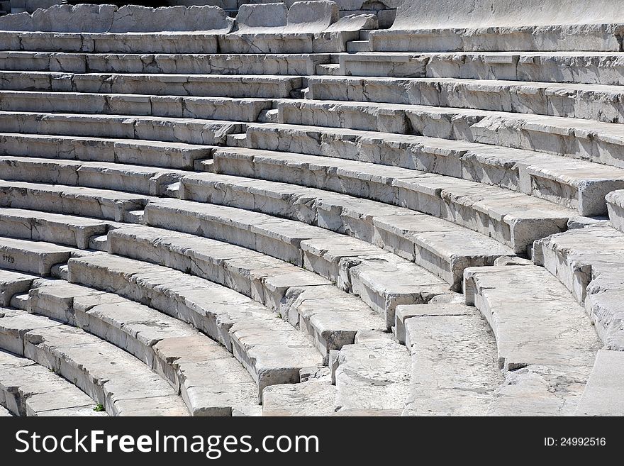Closeup image of ancient theater in Plovdiv in Bulgaria. Closeup image of ancient theater in Plovdiv in Bulgaria