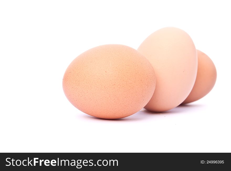 Brown egg  on white background. Brown egg  on white background