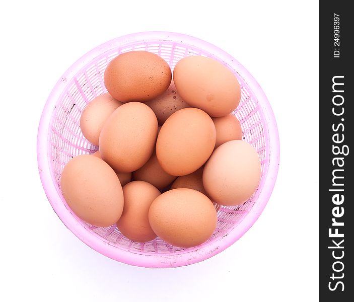 Brown egg group  on white background. Brown egg group  on white background