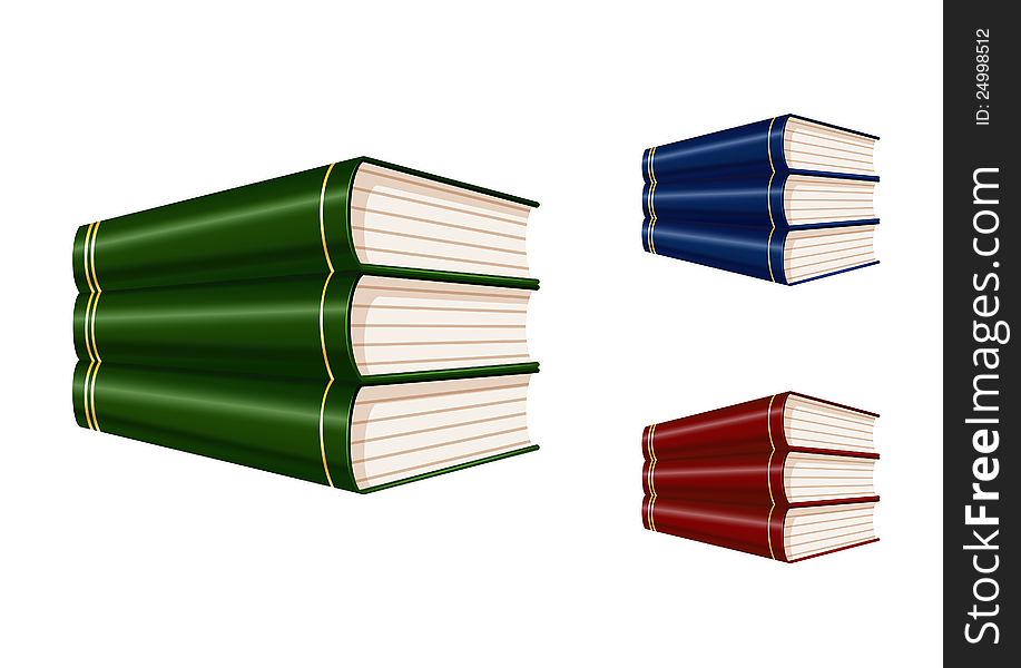 Set of books of various color