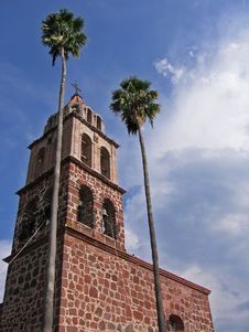 Church And Palms Royalty Free Stock Photography