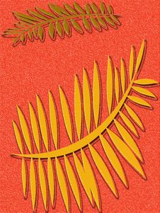 Tangerine Fern Background Stock Photo Tangerine Fern Background Stock Photo