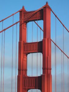Golden Gate Bridge Tower Stock Image