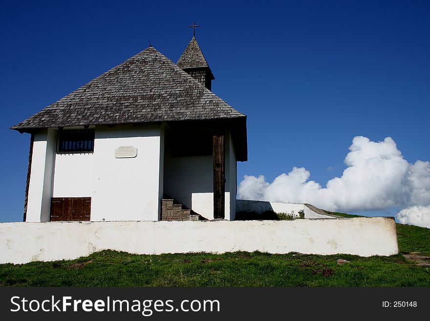 Small mountaintop church in the Austrian Tyrol