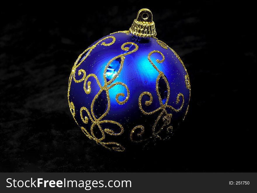 Blue Christmas Ornament. Blue Christmas Ornament