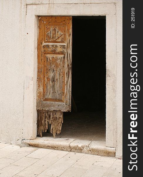 Old entrance in Pag island-Croatia. Old entrance in Pag island-Croatia