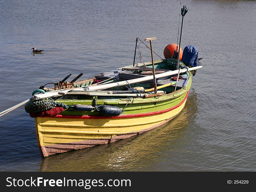 Old Rowing Boat in marina