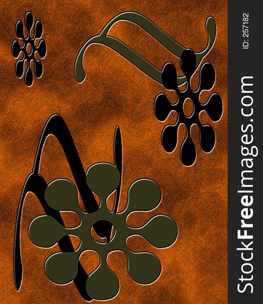 Bronze Floral Background