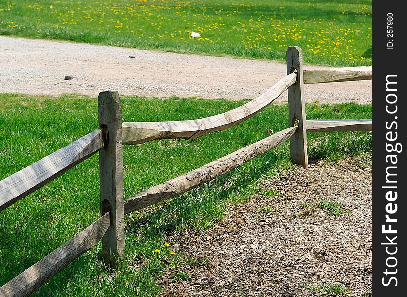 Wooden Fence near a Path