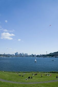 Lake Union From Gas Works Royalty Free Stock Photos