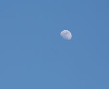 Blue Sky Moon Background Stock Image