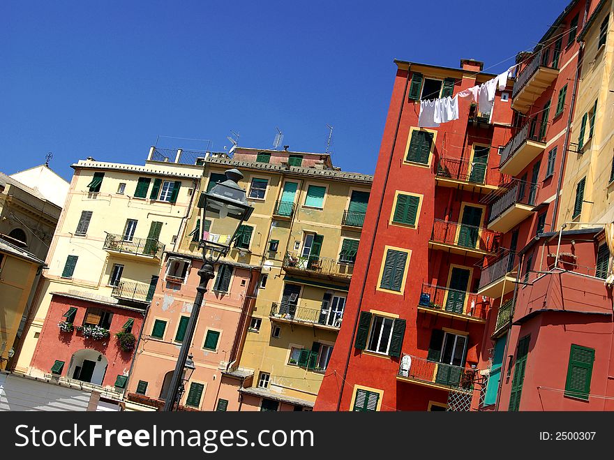 Historich center at Camogli, Italy