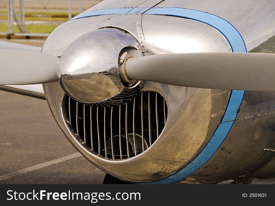 Close up of a airplane propeller. Close up of a airplane propeller