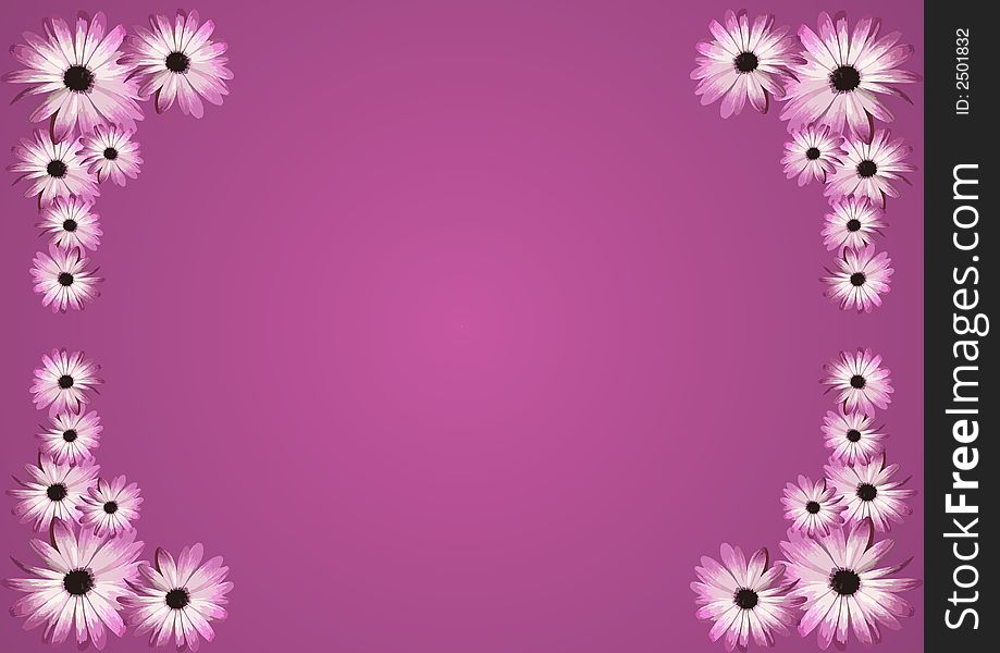 Pink abstract grunge flowers frame. Pink abstract grunge flowers frame