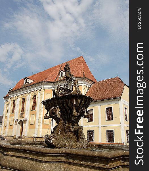Detail The Triton Fountain is the dominant Square in Olomouc.
