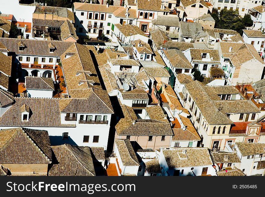 Roofs of old city of Granada