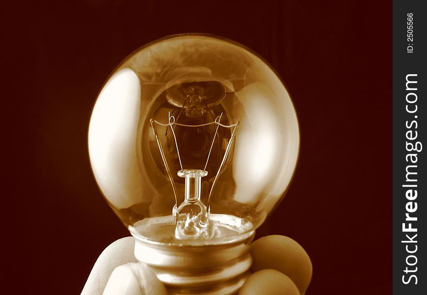 This is a close-up of the classic transparent light bulb. This is a close-up of the classic transparent light bulb.