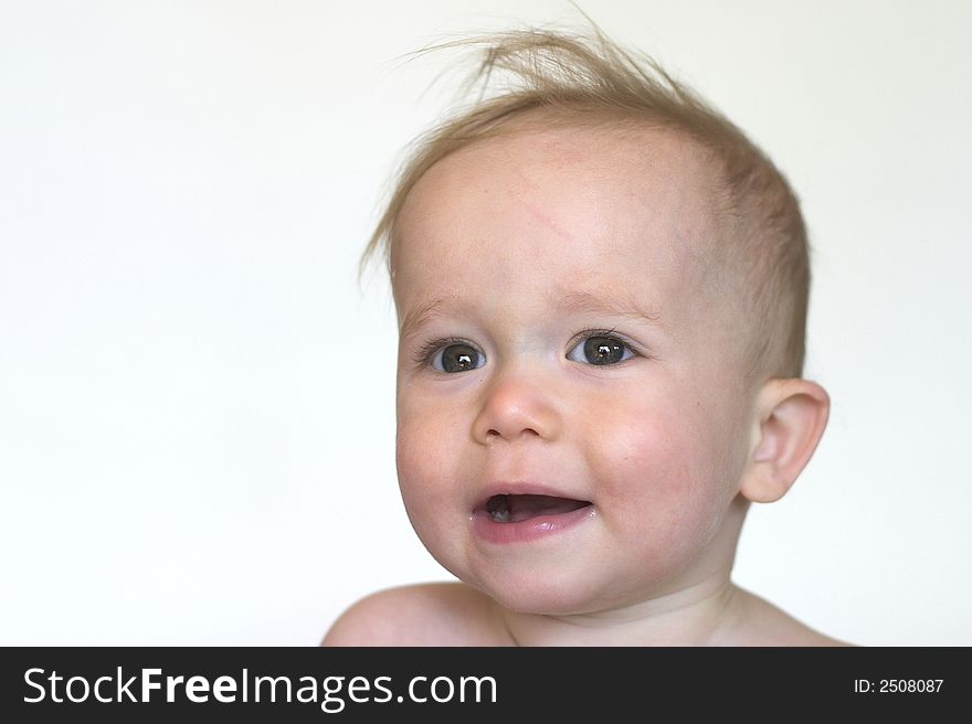 Image of a happy, smiling baby. Image of a happy, smiling baby