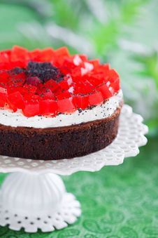 Poppy Seeds And Chocolate Cake Stock Photography Poppy Seeds And Chocolate Cake Stock Photography