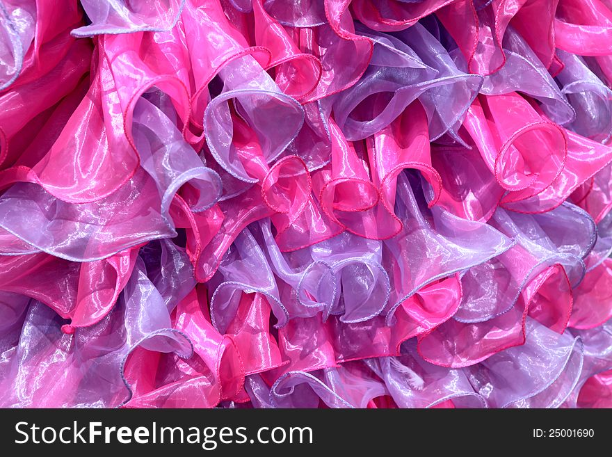 Bright fragment of colorful waved skirt. Bright fragment of colorful waved skirt