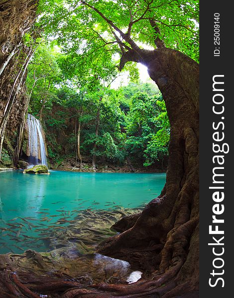 Erawan Waterfall, Kanchanaburi province, Thailand. Erawan Waterfall, Kanchanaburi province, Thailand