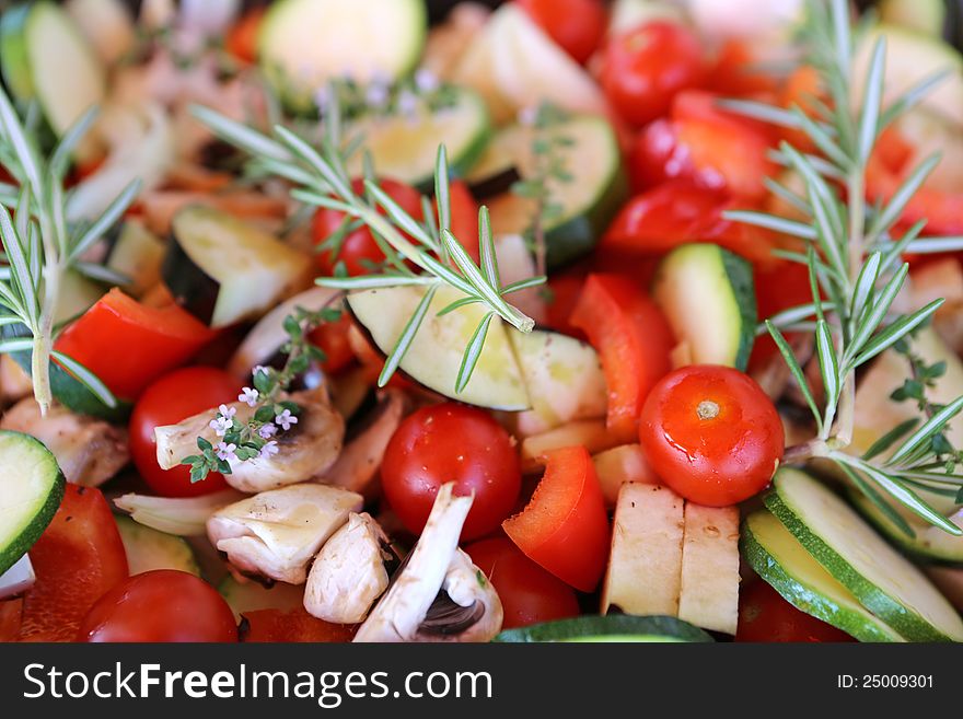 Freshly Vegetable prepared for the Barbecue Grill