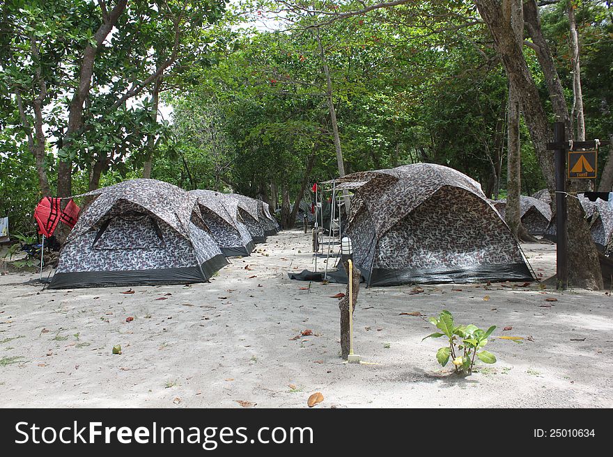 Tent, Super hotel for tourists on the Similan Islands