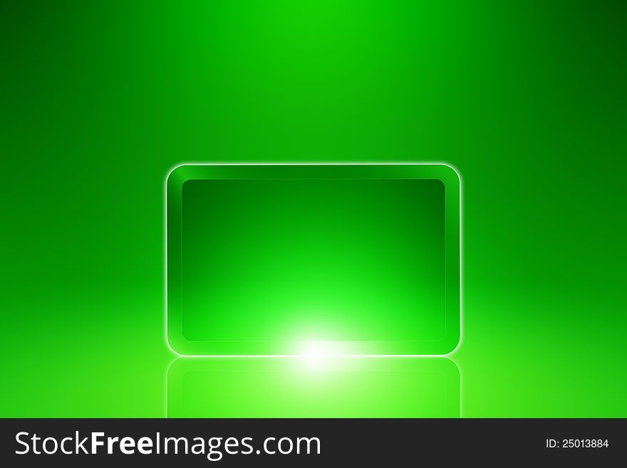 Abstract tablet PC, smartphone on green background with bright light. Abstract tablet PC, smartphone on green background with bright light