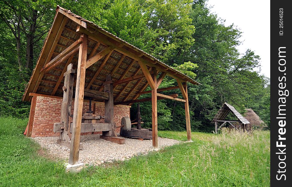 Water mill in the forest traditional in Transylvania land of Romania. Water mill in the forest traditional in Transylvania land of Romania