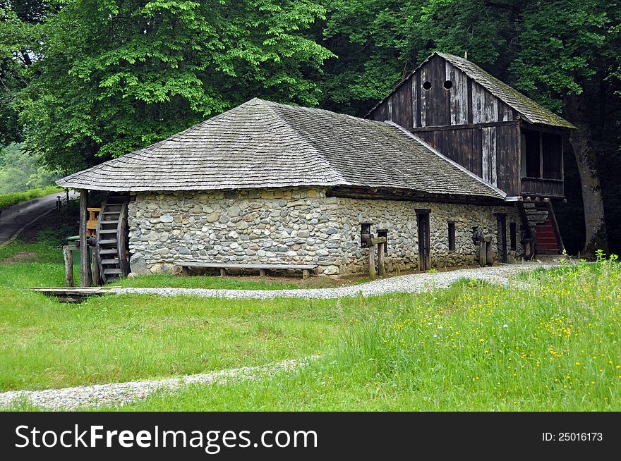 Water mill in the forest traditional in Transylvania land of Romania. Water mill in the forest traditional in Transylvania land of Romania