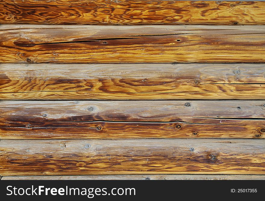 Wooden wall of a loghouse for background. Wooden wall of a loghouse for background