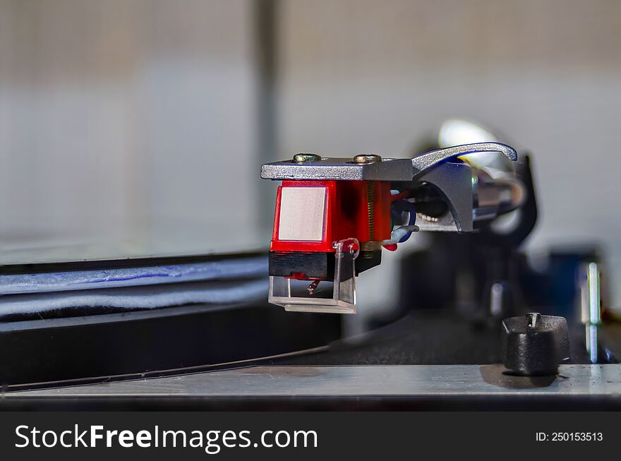 Head Of Playing Vinyl Records