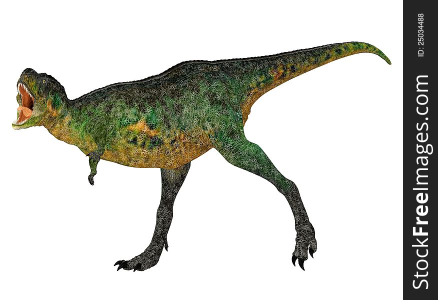 Illustration of a Aucasaurus (dinosaur species) isolated on a white background