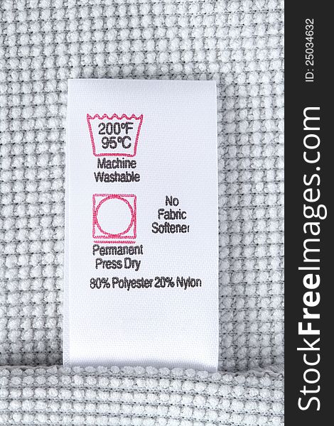 Microfiber towel label 80% polyester 20% nylon