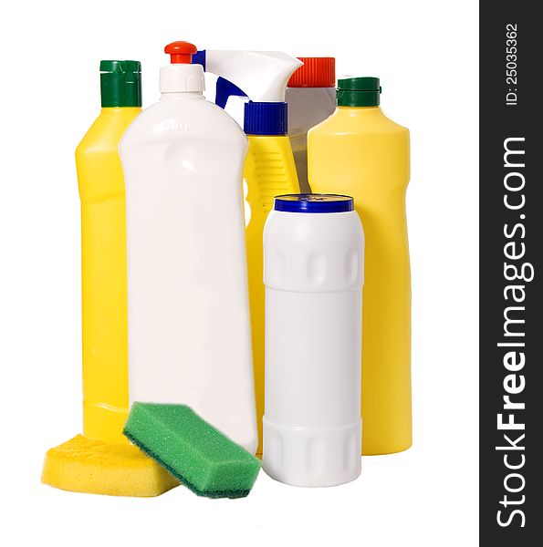 Detergent Bottles And Sponges