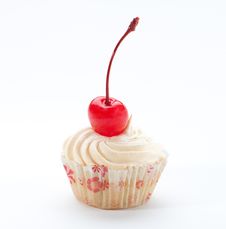 Cherry Cupcake Royalty Free Stock Photos