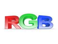 The Letters Rgb On White Background Stock Images