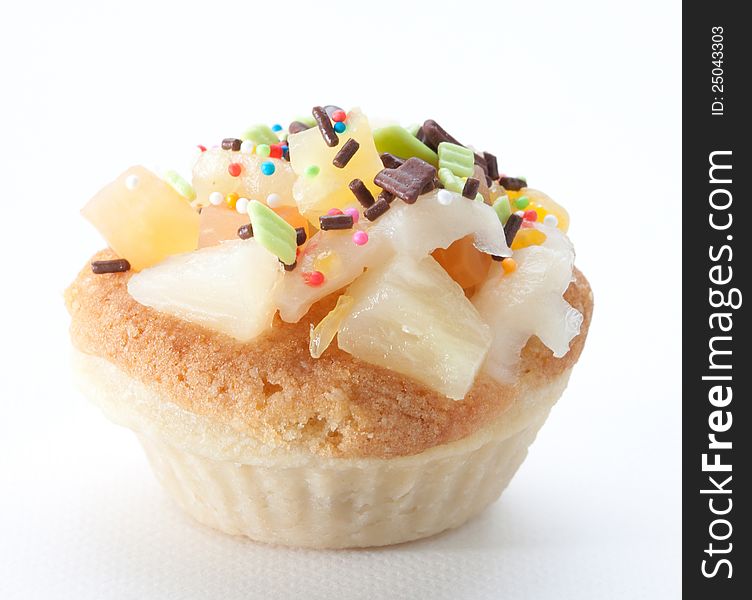 Mix fruits vanilla cupcake