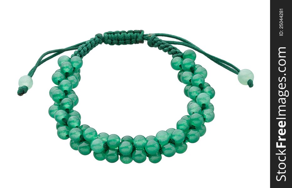 Cute green gemstone beads bracelet