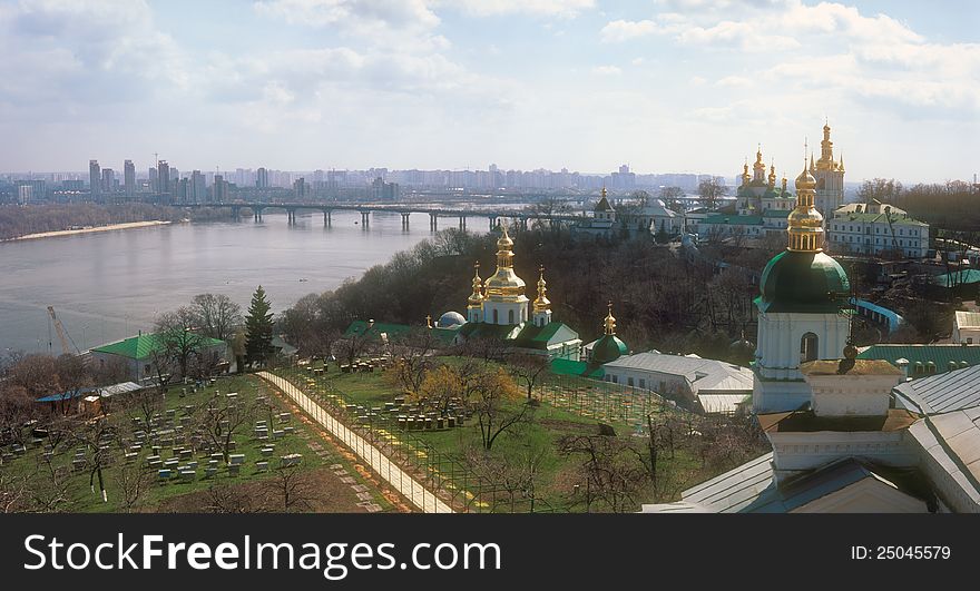 Kyiv panorama with Kiev-Pechersk Lavra. Ukraine. Kyiv panorama with Kiev-Pechersk Lavra. Ukraine.