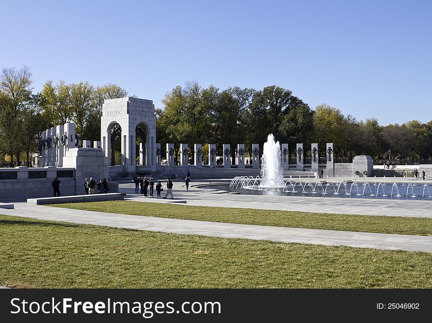 Fountains at the World War II Memorial