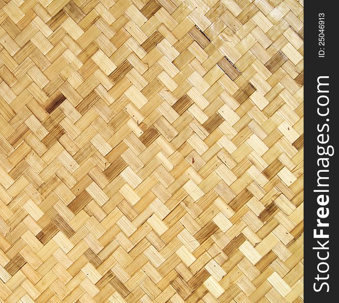 Handcraft weave texture, native Thai style bamboo wall