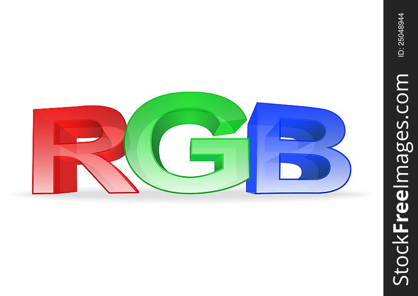 The letters rgb on white background - vector illustration