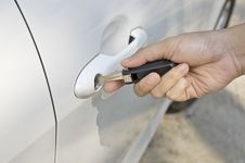 Inserting Car Key Stock Image Inserting Car Key Stock Image