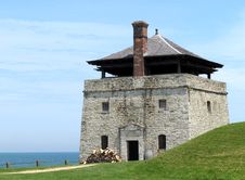 Stone Artillery Guard Tower Of An Old Fort. Stock Photo Stone Artillery Guard Tower Of An Old Fort. Stock Photo
