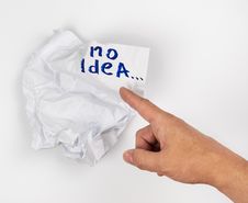 Rejected No Idea Concept With Crumpled Paper Royalty Free Stock Photography Rejected No Idea Concept With Crumpled Paper Royalty Free Stock Photography