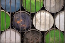 Colorful Industrial Drums Stock Photos Colorful Industrial Drums Stock Photos