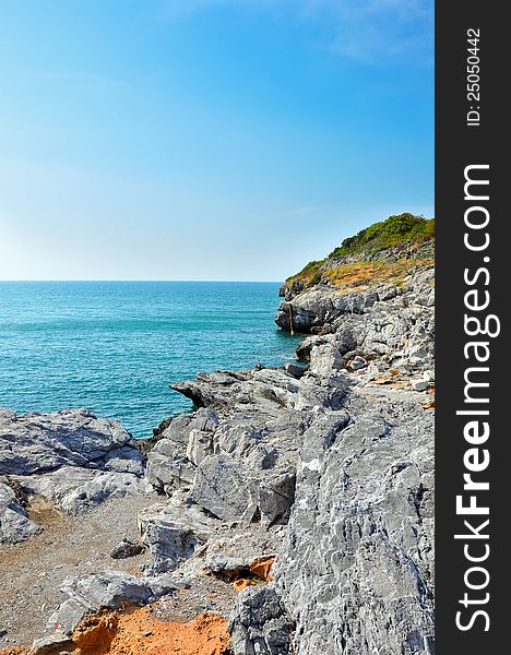 The rocks on seaside , Sri Chang island,Thailand. The rocks on seaside , Sri Chang island,Thailand