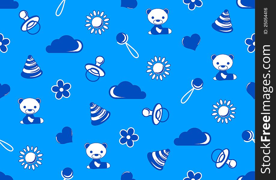 Seamless Pattern With The Theme Of Childhood